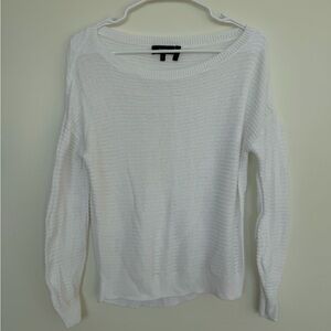 Theory White Open-Knit boatneck Sweater